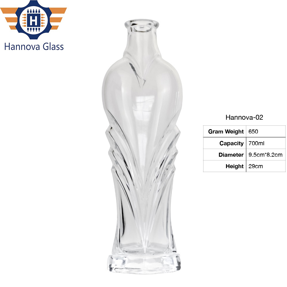High Quality 700ml Luxury Glass Bottle Pop Super Flint Vodka Whisky Spirit Liquor Low Price