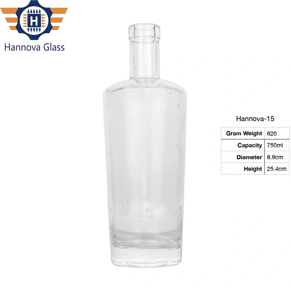 Hot Selling Empty Clear Bottle 750ml Rum Whiskey Bottles for Tequila Vodka Liquor Spirits Glass Bottle