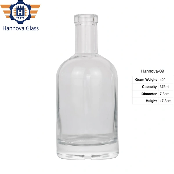 China Hot Selling 357ml Glass Bottles Mini Whiskey Bottles with Wood Cork Home Brew Glass Bottle Bulk Sale