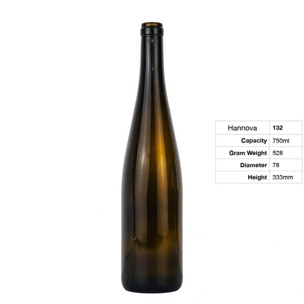 Factory Price 750ml Clear Burgundy Wine Glass Bottle With Cork Cap