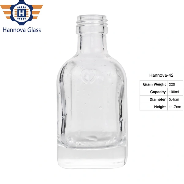 100ml Super Flint Empty Spirit Mini Wedding Glass Bottle for Rum Whisky