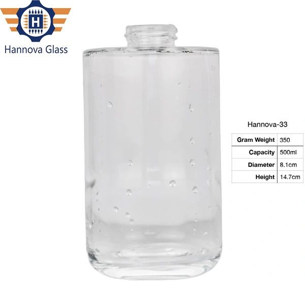Round Shape Glass Juice Bottles for Water Drink Coffee Milk Beverage 500ml Empty Glass Bottle With Screw Lid