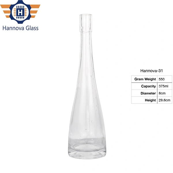 High Quality Cheap 375ml Empty clear Color Glass Wine Bottles with Wood Cork Home Brew Glass Bottle Bulk Sale