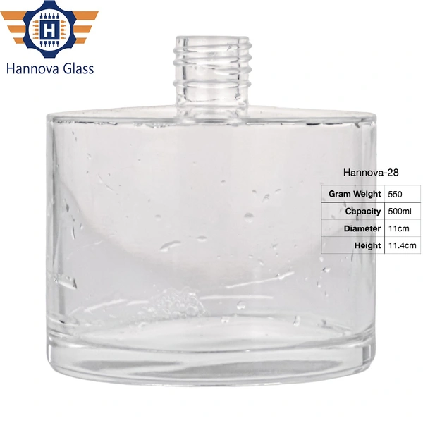 500ml Cylindrical Shaped Glass Bottle Empty clear Flint Gin Rum champagne Brandy Whisky Liquor Glass Bottle With Cork