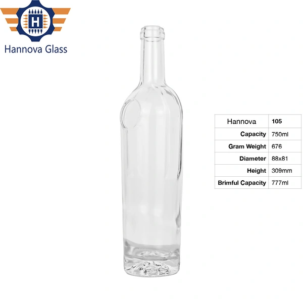 750ml Glass Spirit Bottle Customized Tequila/rum/gin/vodka/whisky Chinese Manufacturer