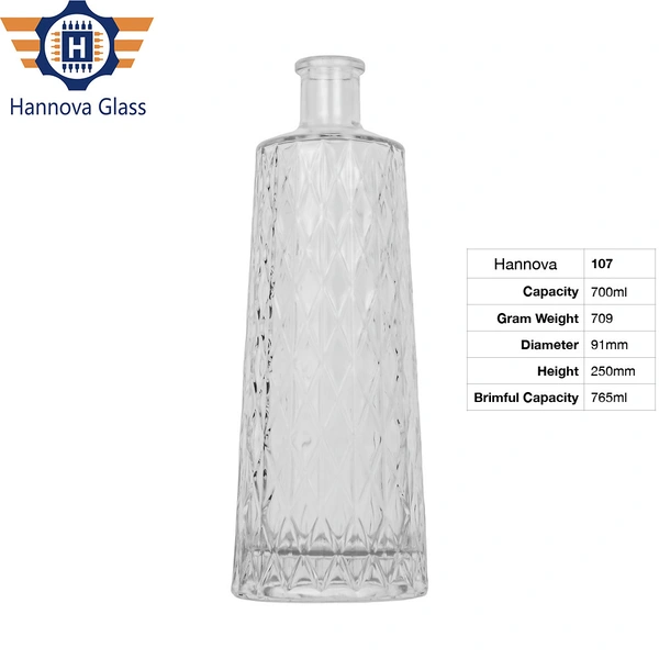 700ml High Quality Luxury Empty Roman Aromatherapy Bottle Simple Glass Round Aroma Diffuser Reed Bottles