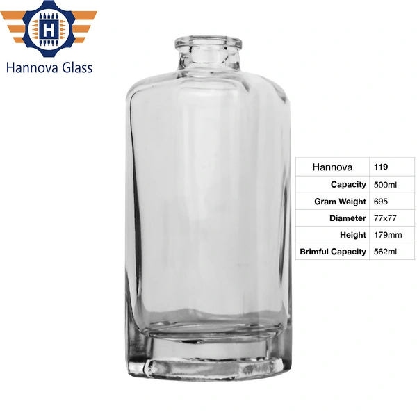 Wholesale 500ml Square Shape Glass Liquor Bottles With 50cl Whiskey Vodka Brandy Gin Tequila Bottle for Stopper