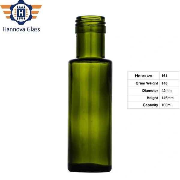 Supply 100ml Dark Green Round Glass Cooking Olive Oil Bottle With Screw Cap Amber Green Small Round Bottle