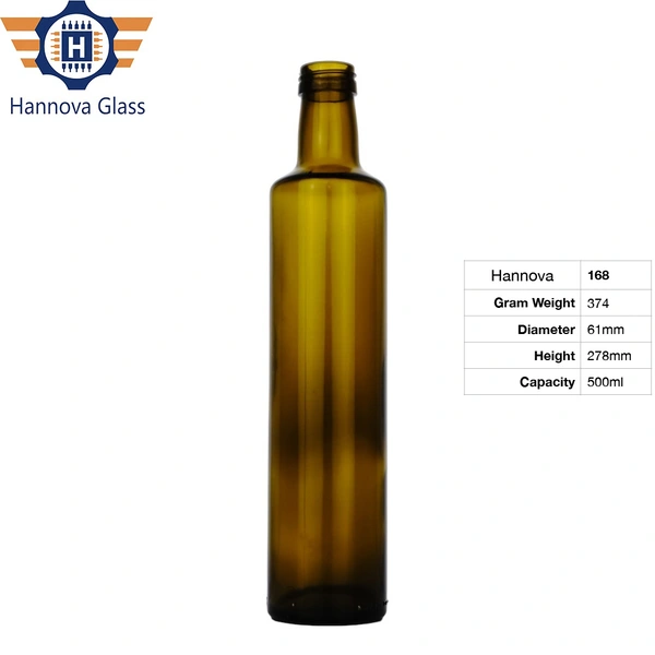 Wholesale 500ml High-End Lucency Glass Bottles with Durable Screw Cap Inner Cylinder Amber for Olive Oil Factory Price