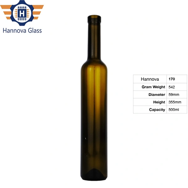 500ml Amber Clear Brown Glass Bottle with Wooden Lid Empty Gin Wine Vodka Whisky for Champagne Bottles for Packaging Stock