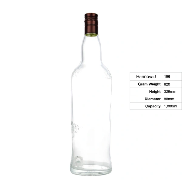 Wholesale 1L Recycling Glass Bottles for Carbonated Drinks 1000ml Juice Soda Beverage Mineral Water Empty Bottle With Screw Cap