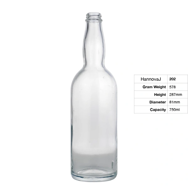 Threaded Silk Mouth Thin Bottom Neck Bulge Glass Bottle 750ml Manufacturer Glass Bottle for Whisky Vodka With Silkscreen