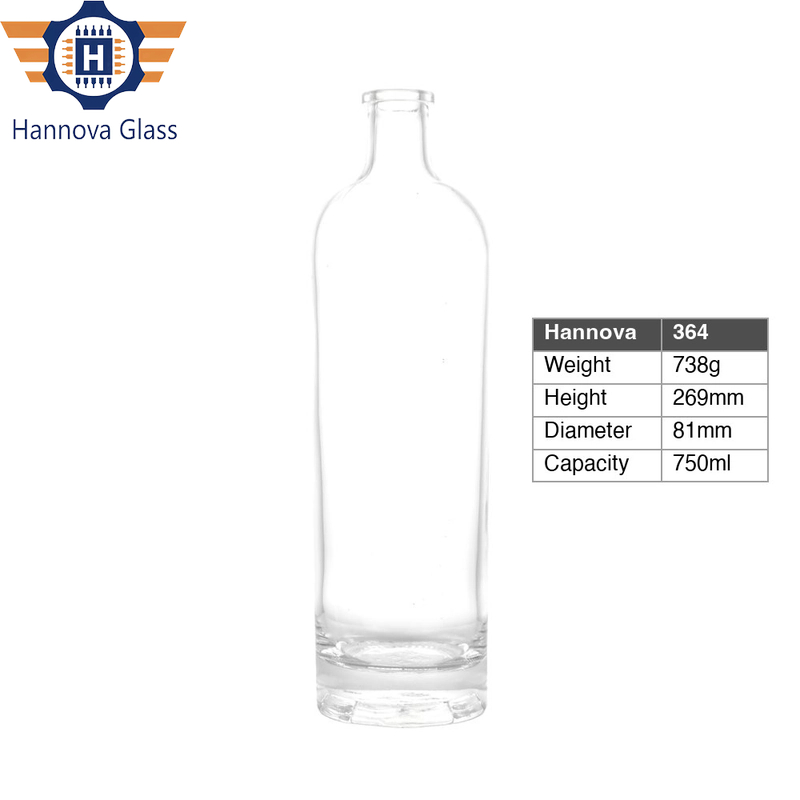 Factory Custom 750ml Cylindrical Glass Spirit Liquor Bottle Empty Botellas De Vidrio Para Licor Vodka Gin Bottle