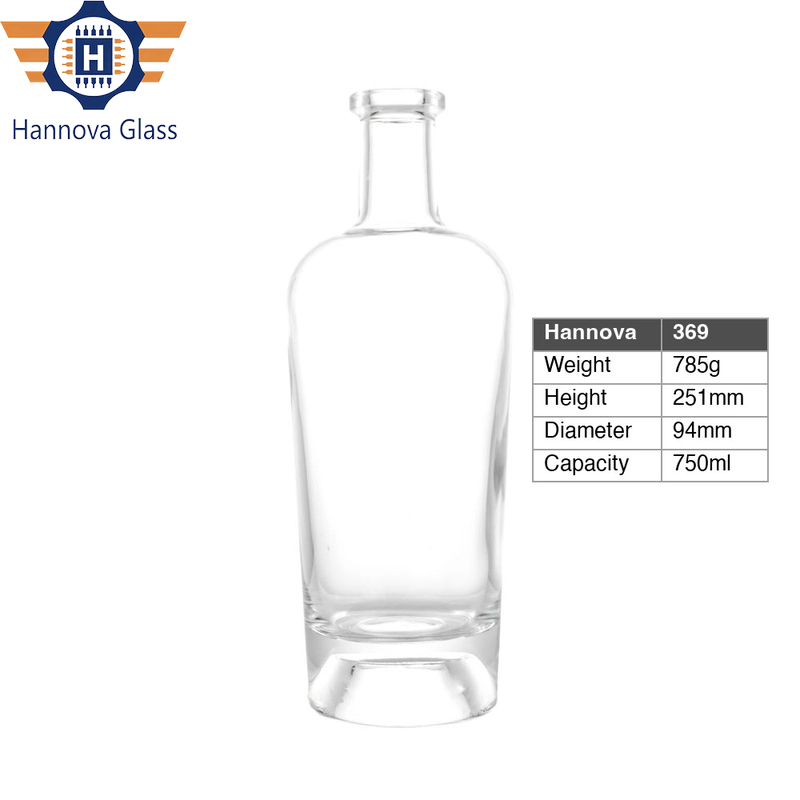 Wholesale 750ml Square Super Flint Glass Liquor Bottle Heavy Base Whiskey Vodka Rum Spirits Bottles with Cork