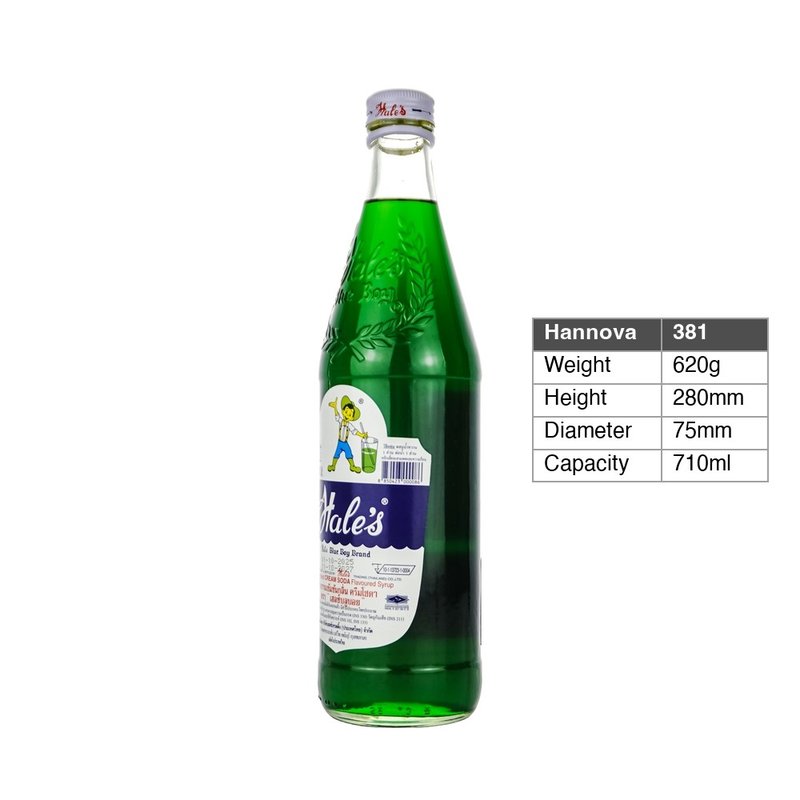 Factory 710ml Round Green Glass Bottle with Screw Top for Cream Soda Flavoured Syrup Liquor Spirit Beverage